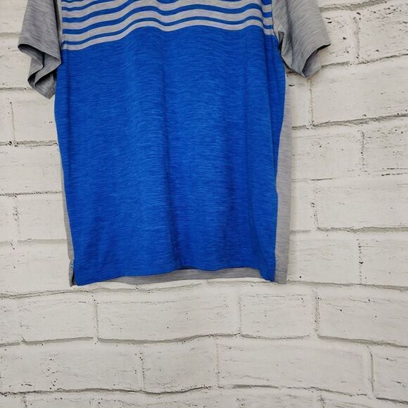 Under Armour Heat Gear Men's Gray Blue Collared Short Sleeve Polo Shirt Size L - Picture 11 of 16